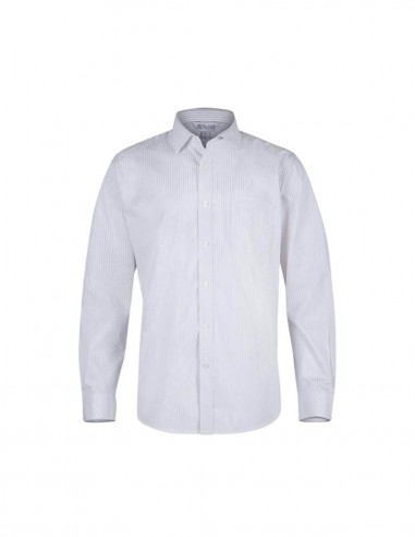 AU-1906L - Mens Bayview Wide Stripe Long Sleeve Shirt - Aussie Pacific - Corporates