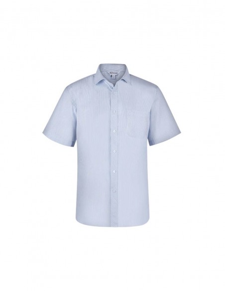 AU-1906S - Mens Bayview Wide Stripe Short Sleeve Shirt - Aussie Pacific - Corporates