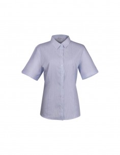AU-2900S - Ladies Henley Striped Short Sleeve Shirt - Aussie Pacific - Corporates 2