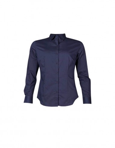 AU-2903L - Ladies Mosman Stretch Long Sleeve Shirt - Aussie Pacific - Corporates