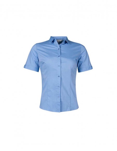 AU-2903S - Ladies Mosman Stretch Short Sleeve Shirt - Aussie Pacific - Corporates