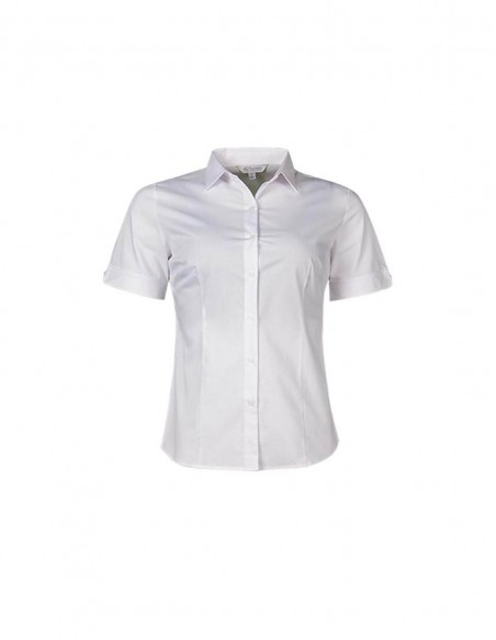 AU-2903S - Ladies Mosman Stretch Short Sleeve Shirt - Aussie Pacific - Corporates