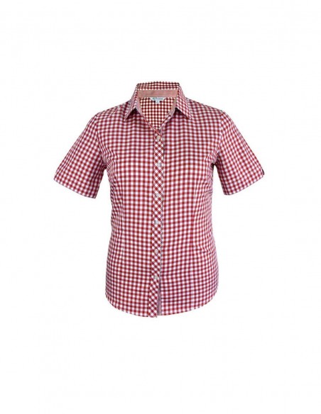 AU-2909S - Ladies Brighton Short Sleeve Shirt - Aussie Pacific - Corporates