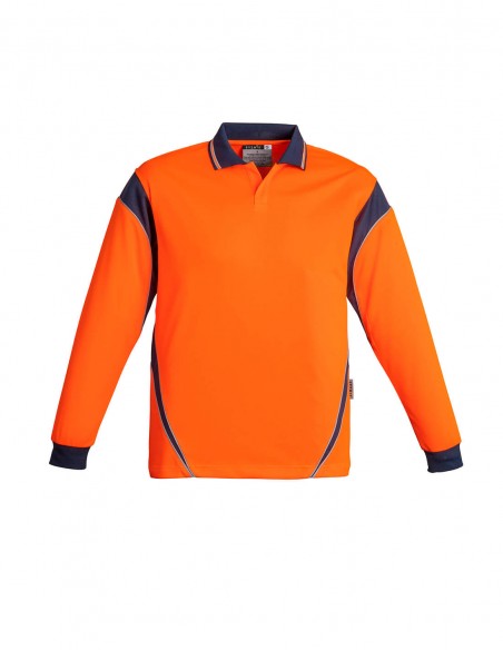 SY-ZH249 - Mens Hi Vis Aztec L/S Polo - Syzmik - Work Wear