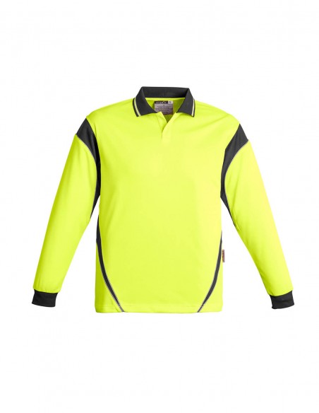 SY-ZH249 - Mens Hi Vis Aztec L/S Polo - Syzmik - Work Wear