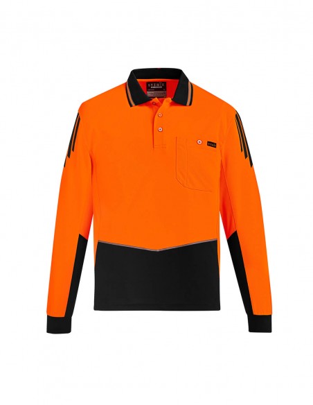 SY-ZH310 - Mens Hi Vis Flux L/S Polo - Syzmik - Work Wear