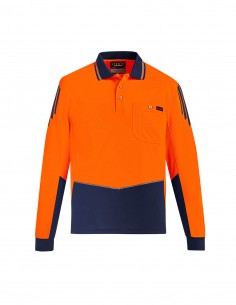 SY-ZH310 - Mens Hi Vis Flux L/S Polo - Syzmik - Work Wear 2