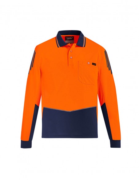 SY-ZH310 - Mens Hi Vis Flux L/S Polo - Syzmik - Work Wear