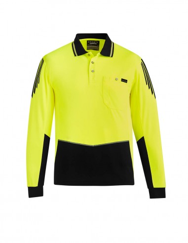 SY-ZH310 - Mens Hi Vis Flux L/S Polo - Syzmik - Work Wear