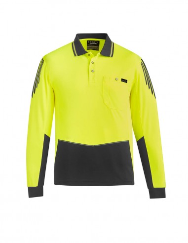 SY-ZH310 - Mens Hi Vis Flux L/S Polo - Syzmik - Work Wear