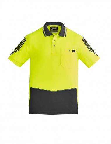 SY-ZH315 - Mens Hi Vis Flux S/S Polo - Syzmik - Work Wear