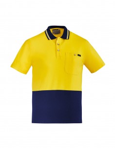 SY-ZH435 - Mens Hi Vis Cotton S/S Polo - Syzmik - Work Wear 2