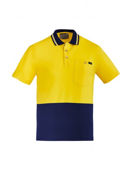 SY-ZH435 - Mens Hi Vis Cotton S/S Polo - Syzmik - Work Wear