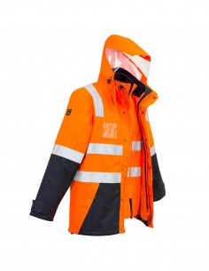 SY-ZJ532 - Mens Hi Vis 4 In 1 Waterproof Jacket - Syzmik - Work Wear