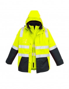 SY-ZJ532 - Mens Hi Vis 4 In 1 Waterproof Jacket - Syzmik - Work Wear 2