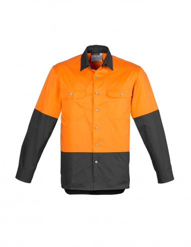 SY-ZW122 - Mens Hi Vis Spliced Industrial L/S Shirt - Syzmik - Work Wear