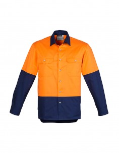SY-ZW122 - Mens Hi Vis Spliced Industrial L/S Shirt - Syzmik - Work Wear 2