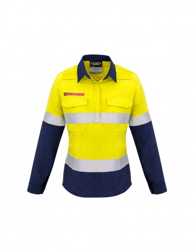 SY-ZW131 - Womens Closed Front Hoop Taped Spliced Shirt - Syzmik - Work Wear