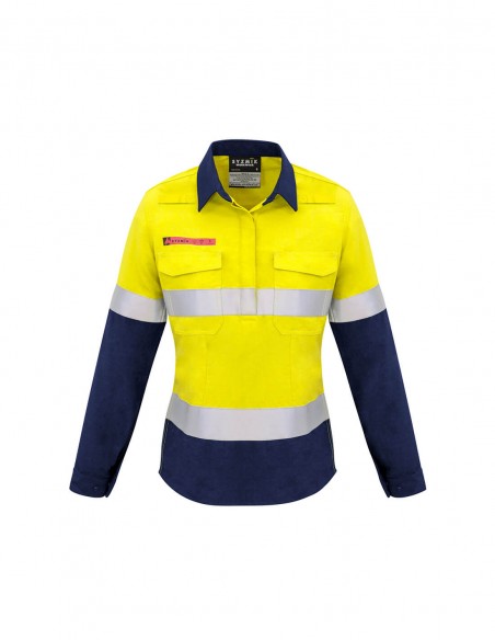 SY-ZW131 - Womens Closed Front Hoop Taped Spliced Shirt - Syzmik - Work Wear