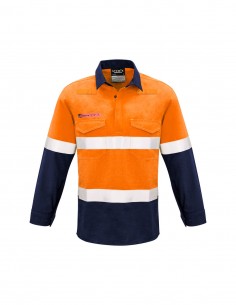 SY-ZW133 - Mens Closed Front Hoop Taped Spliced Shirt - Syzmik - Work Wear