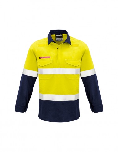 SY-ZW133 - Mens Closed Front Hoop Taped Spliced Shirt - Syzmik - Work Wear