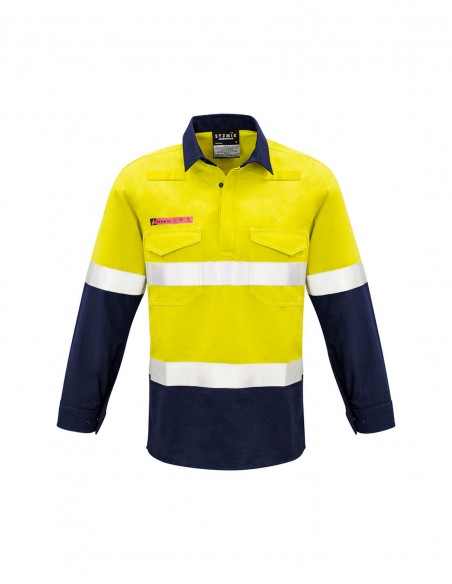 SY-ZW133 - Mens Closed Front Hoop Taped Spliced Shirt - Syzmik - Work Wear