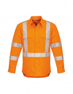 SY-ZW690 - Mens Hi Vis X Back Taped Shirt - Syzmik - Work Wear