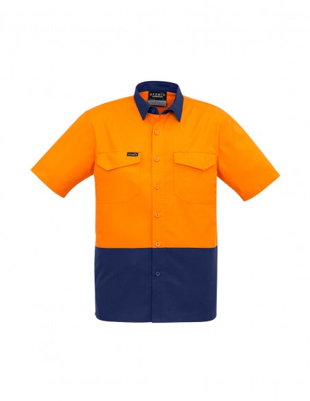 SY-ZW815 - Mens Rugged Cooling Hi Vis Spliced S/S Shirt - Syzmik - Work Wear