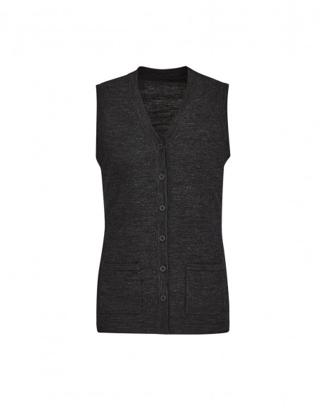 BCA-CK961LV - Womens Button Front Knit Vest - Biz Care - Healthcare