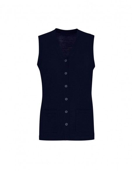 BCA-CK961LV - Womens Button Front Knit Vest - Biz Care - Healthcare