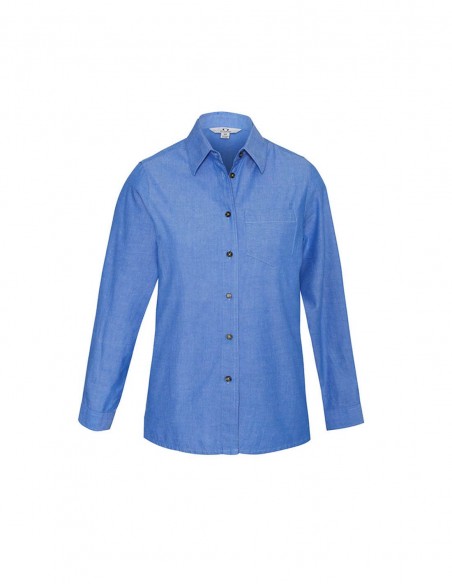 BC-LB6201 - Wrinkle Free Chambray Ladies L/S Shirt - Biz Collection - Corporates