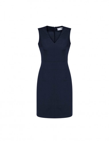 BCO-34021 - Womens Sleeveless V Neck Dress - Biz Corporates - Corporates