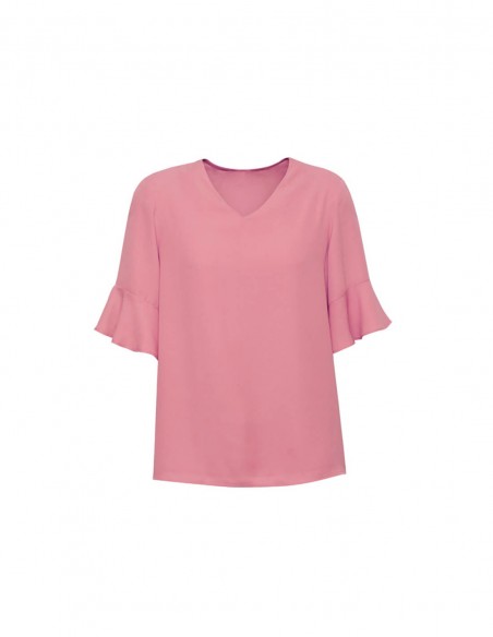 BCO-RB966LS - Womens Aria Fluted Sleeve Blouse - Biz Corporates - Corporates