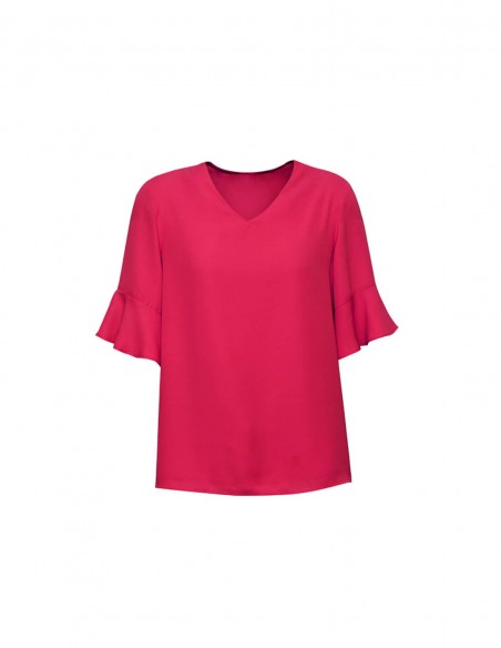 BCO-RB966LS - Womens Aria Fluted Sleeve Blouse - Biz Corporates - Corporates