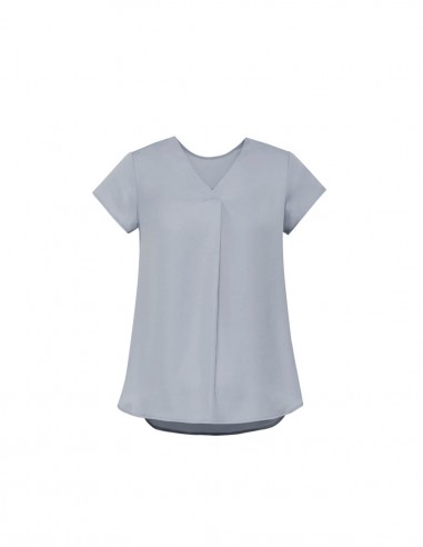 BCO-RB967LS - Womens Kayla V-neck Pleat Blouse - Biz Corporates - Corporates