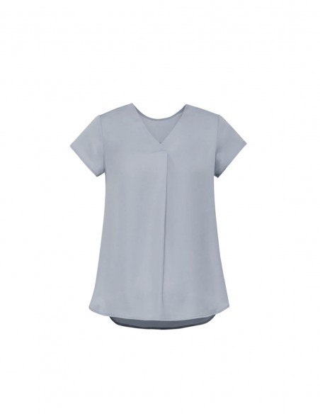 BCO-RB967LS - Womens Kayla V-neck Pleat Blouse - Biz Corporates - Corporates