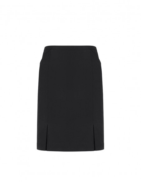 BCO-20720 - Womens Front Pleat Detail Straight Skirt - Biz Corporates - Corporates