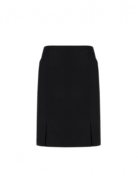 BCO-20720 - Womens Front Pleat Detail Straight Skirt - Biz Corporates - Corporates
